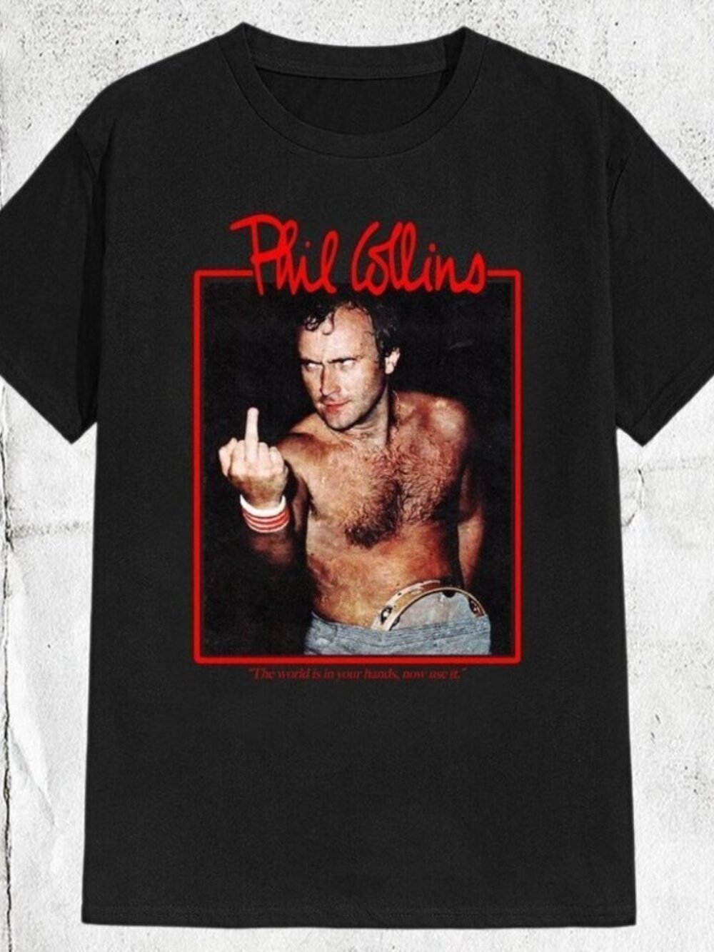 90s Phil Collins Retro Music Graphic Casual Unisex T-Shirt